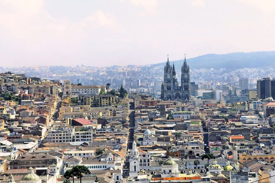 Blick auf Quito, Ecuador Reisen