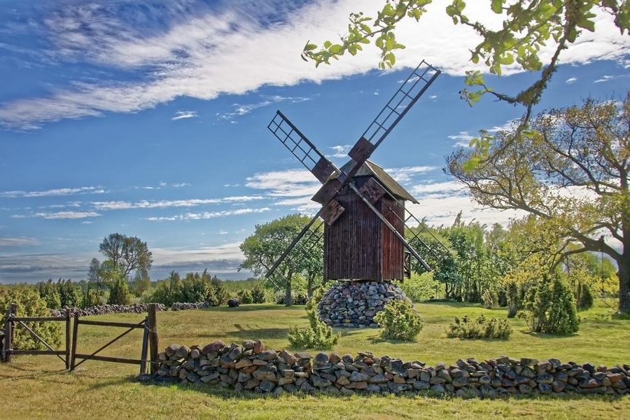 Windmühle, Estland Reisen