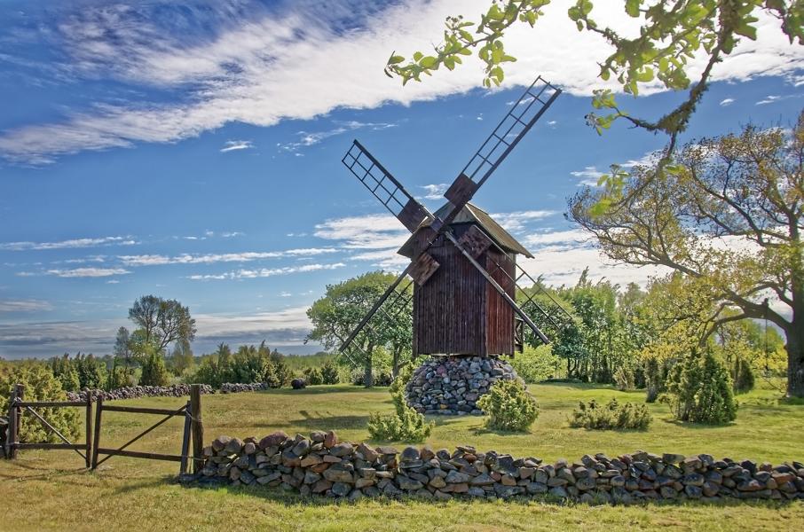 Windmühle, Estland Reisen