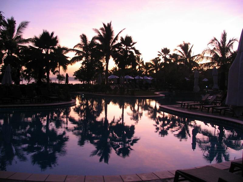 Sonnenuntergang, Fiji Reise