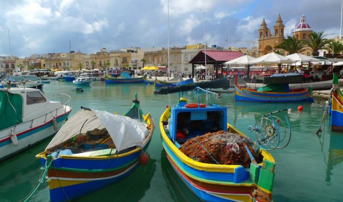Hafen, Marsaxlokk, Malta Rundreise