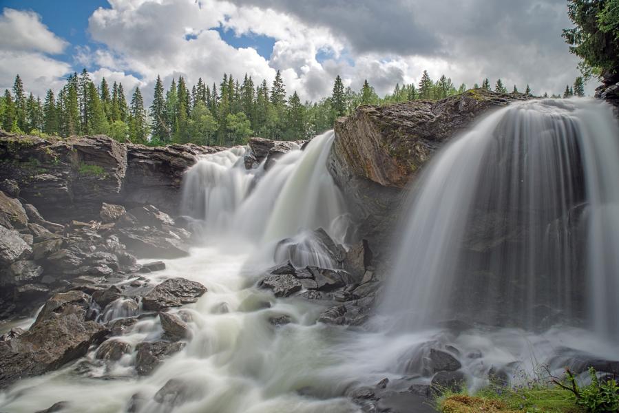 Wasserfall, Schweden Reisen