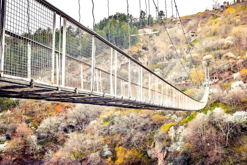 Hängebrücke, Chndsoresk, Armenien Reisen