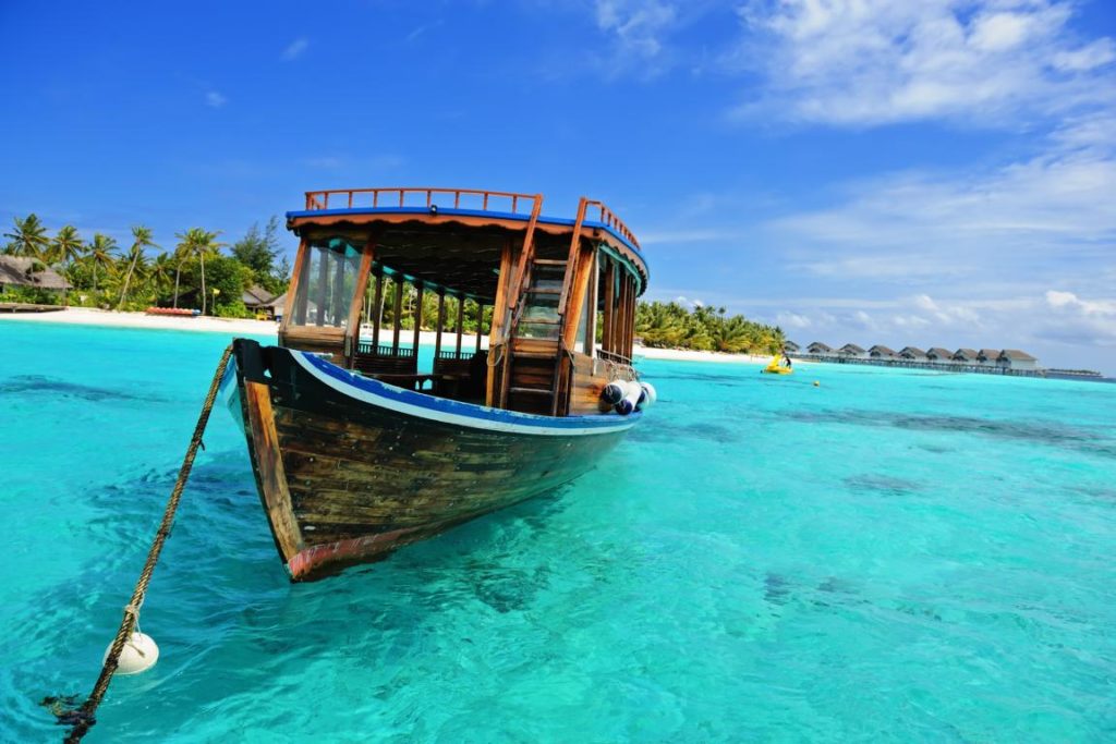Boot, Malediven Urlaub